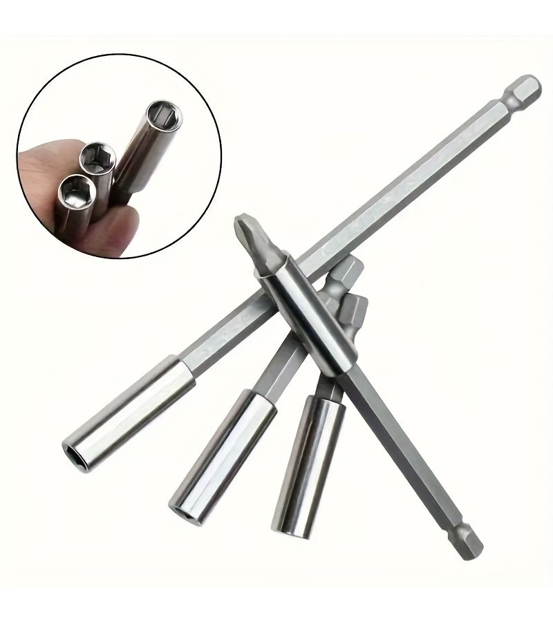Magnetic Screwdriver Bit Set 60mm 1/4 Inch Hex Shank Quick Release Holder for Drill - Image 1