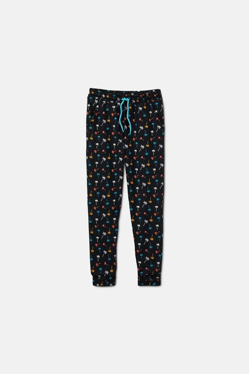 Tchibo Kids Girl Jersey Pull On Trousers, Black  - Image 2