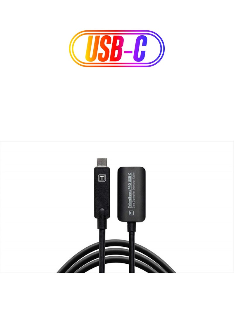 TETHER TOOLS TetherBoost Pro USB-C Core Controller Extension Cable (Non-Reflective Black)  - Image 1