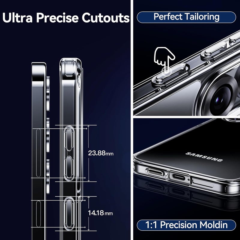 Nishtech غطاء خلفي شفاف هجين ناعم رفيع مضاد للغبار لجهاز سامسونج جالاكسي S25 5G (2025) مع حماية الكاميرا - Image 5