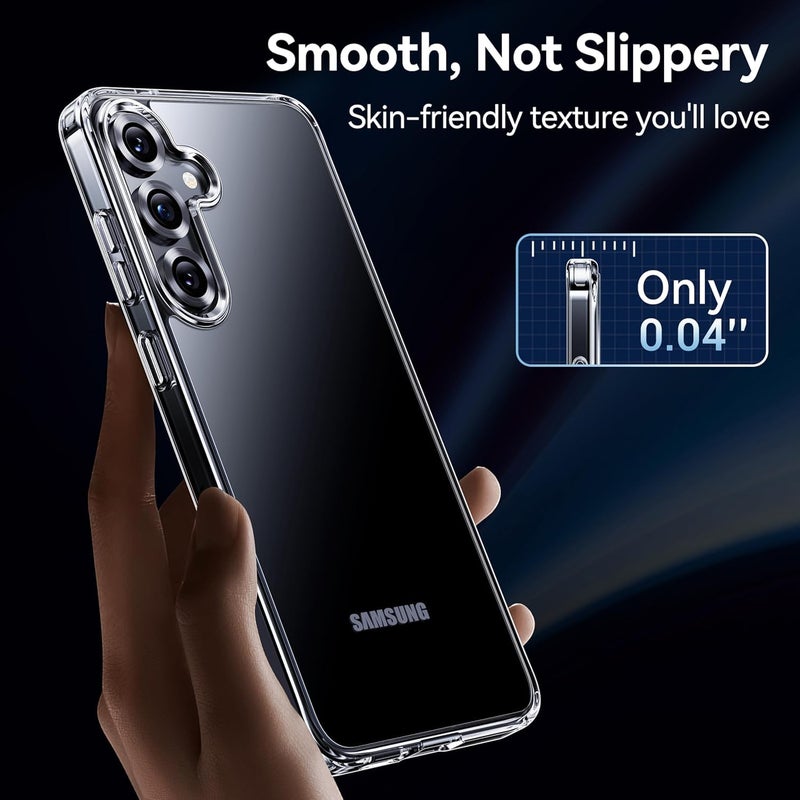 Nishtech غطاء خلفي شفاف هجين ناعم رفيع مضاد للغبار لجهاز سامسونج جالاكسي S25 5G (2025) مع حماية الكاميرا - Image 4