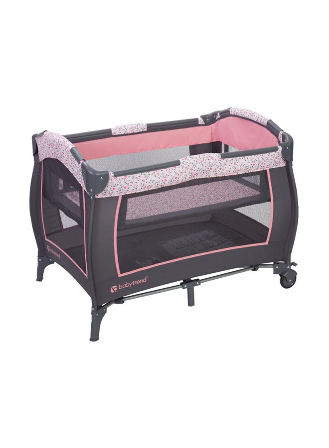 babytrend Trend-E Nursery Center Cradle With One Hand Lock Mechanism And Hanging Toys - Image 2