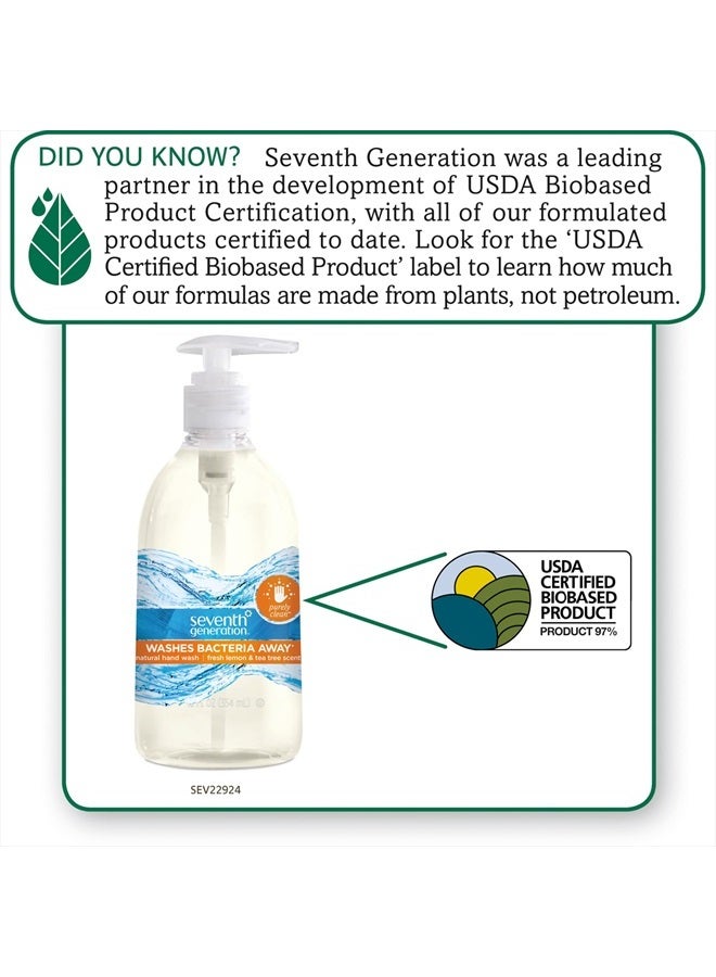 Seventh Generation Purely Clean Hand Wash, Fresh Lemon and Tea Tree, 12 Ounce - Image 3