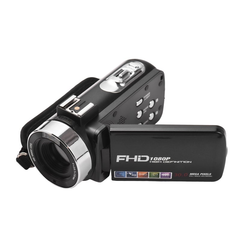 1080P Digital Video Camera FHD Camcorder DV Recorder 30MP 18X Digital Zoom 3.0 Inch Screen Supports Auto Focus Face Detection Anti-shake with 2pcs Batteries + Remote Control for YouTube Vlogging - Image 1