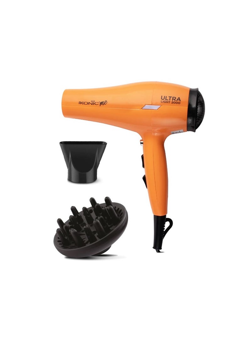 IKONIC - Ikonic ME Ultralight 2000 Hair Dryer Orange - Image 1