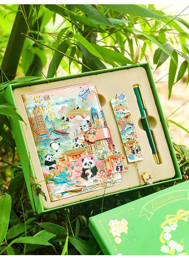 Bluejw China City Notebook Metal Bookmark Gel Pen Hangzhou Beijing Shanghai Guangzhou Hand Account Gift Box Suit - Image 2