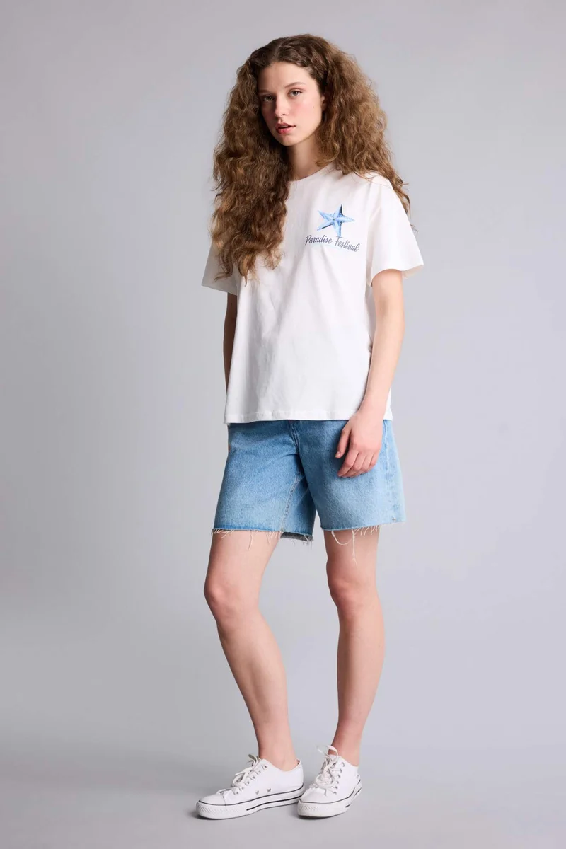 DeFacto Oversize Back Printed T-Shirt