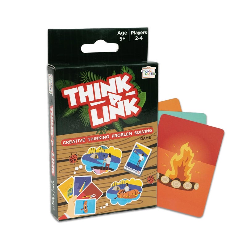 Trunk Works Think A Link Travel Card Game by TrunkWorks | Family Friendly | for Ages 5 and Above | Develops Creative Thinking, Problem Solving, Logic and Reasoning - Image 1