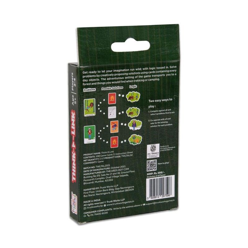 Trunk Works Think A Link Travel Card Game by TrunkWorks | Family Friendly | for Ages 5 and Above | Develops Creative Thinking, Problem Solving, Logic and Reasoning - Image 2