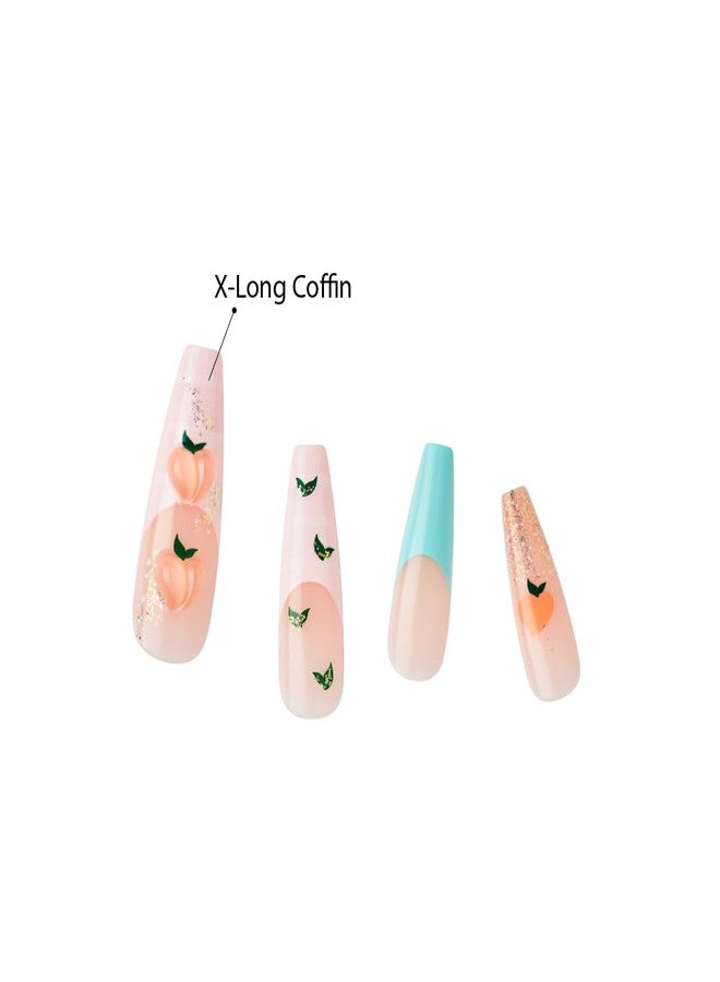 KISS False Nails Kit, Gel Fantasy Allure Ready to Wear Gel & Sculpted Nails, Stick and Glue Included, X-Long Length, Coffin Shape with Color Changing Accent, Long-Lasting Hottest Trend Glue on Nails - Image 5