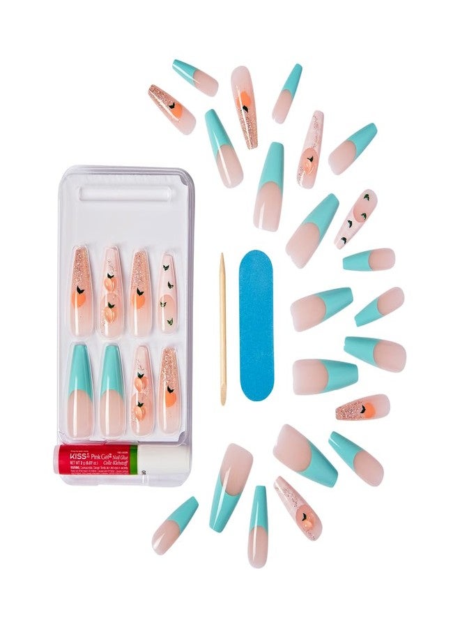 KISS False Nails Kit, Gel Fantasy Allure Ready to Wear Gel & Sculpted Nails, Stick and Glue Included, X-Long Length, Coffin Shape with Color Changing Accent, Long-Lasting Hottest Trend Glue on Nails - Image 4