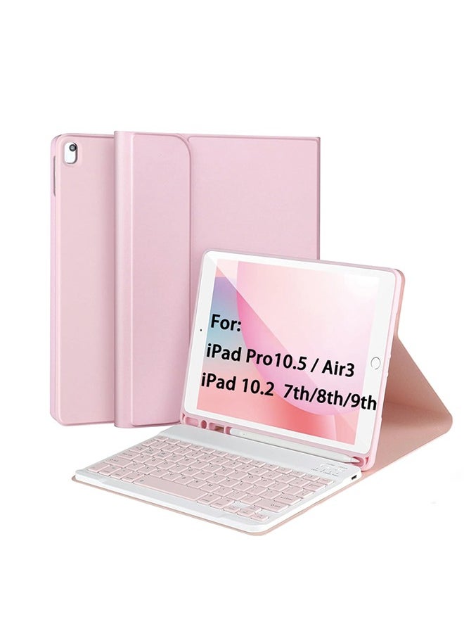 Keyboard Case for iPad 9th/8th/7th Generation 10.2 Inch [Magnetic Detachable Wireless Keyboard][Support 3 System] Flip Stand Case with Pencil Holder for iPad 10.2 2021/2020/2019, Purple