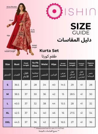 Women'S Orange 100% Cotton Embroidered Straight Fit Kurta Set - view 4