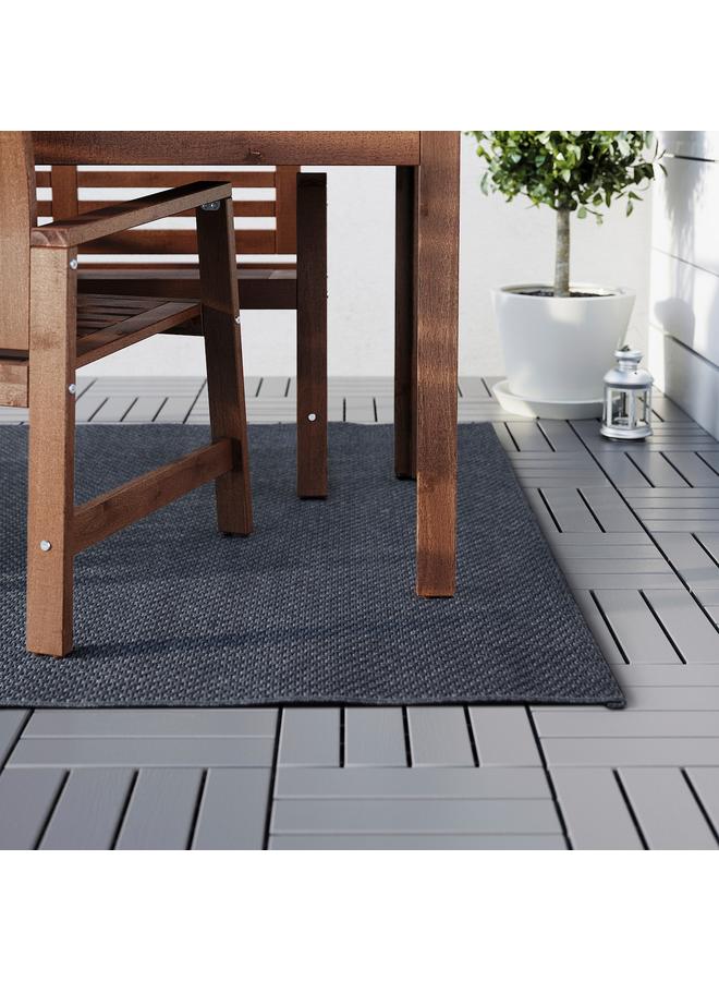 Zaboon Rug flatwoven, in/outdoor, dark grey, 160x230 cm - Image 5