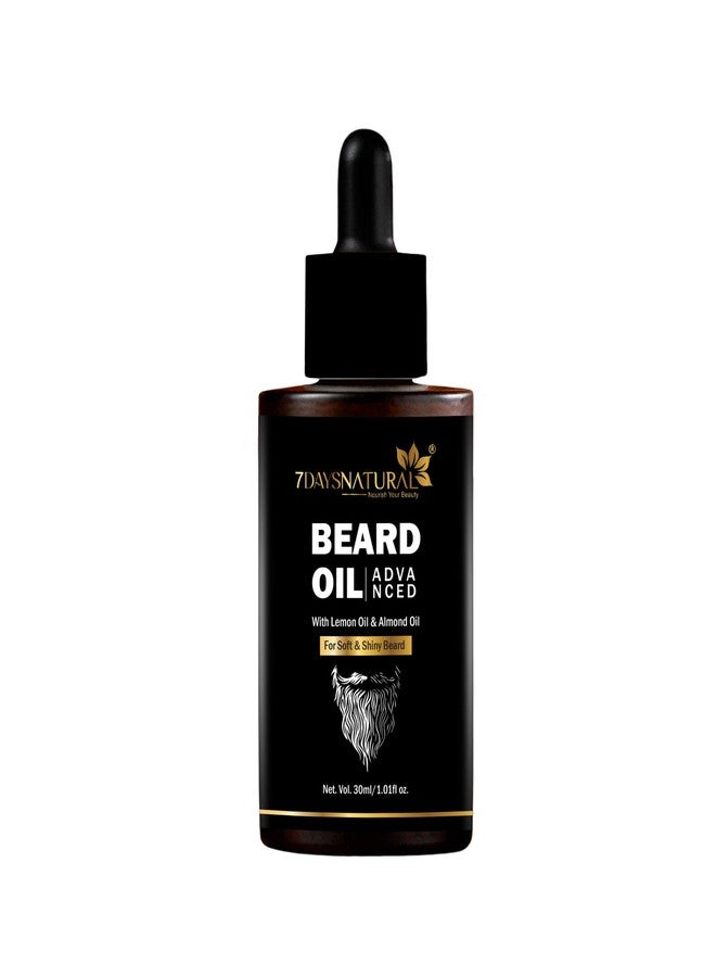 7 Days 7DAYSNATURAL Advanced Beard & Hair Oil | Natural Formula for Thicker, Fuller & Stronger Beard, Men | 30ml - Image 1