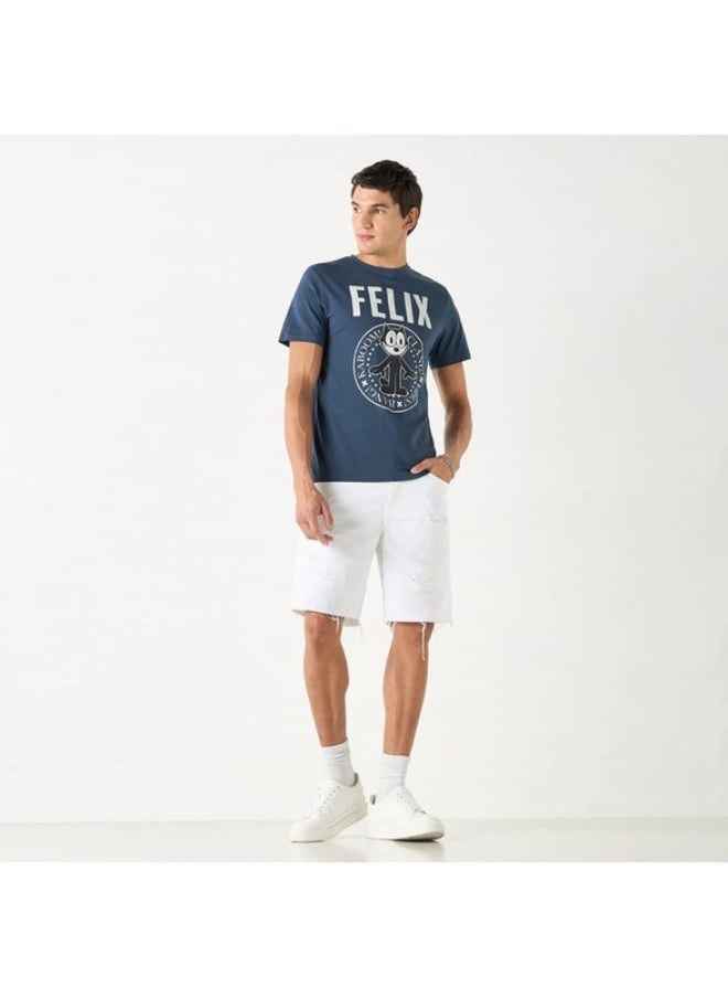 SP Characters Graphic Print Crew Neck T-shirt with Short Sleeves  - Image 4