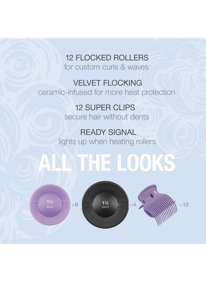 CONAIR Conair Hot Rollers Hair Curlers for Long, Medium and All Hair | Heated Rollers with Hair Roller Clips Included | 1 1/2-inch and 1 3/4 inch Rollers | Amazon Exclusive  - Image 2