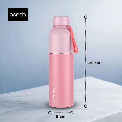 Perch Zenith ISI Certified Hot and Cold Steel Water Bottle 1 LTR, Vacuum Insulated Flask for Adults | BPA-Free, Leakproof | Easy to Carry Bottle for Office, School, Gym (Baby Pink) - Image 5