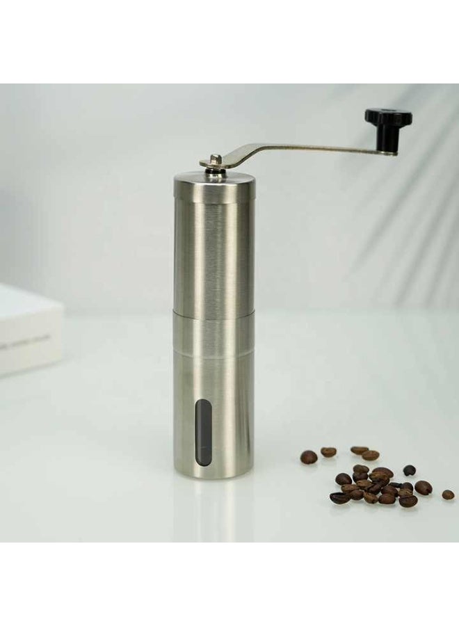Premium Manual Coffee Bean Grinder - Silver Edition - Portable & Easy-Use Fresh Coffee Grinding  - Image 1