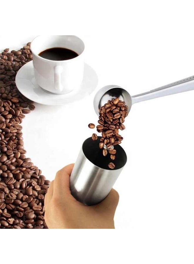Premium Manual Coffee Bean Grinder - Silver Edition - Portable & Easy-Use Fresh Coffee Grinding  - Image 3