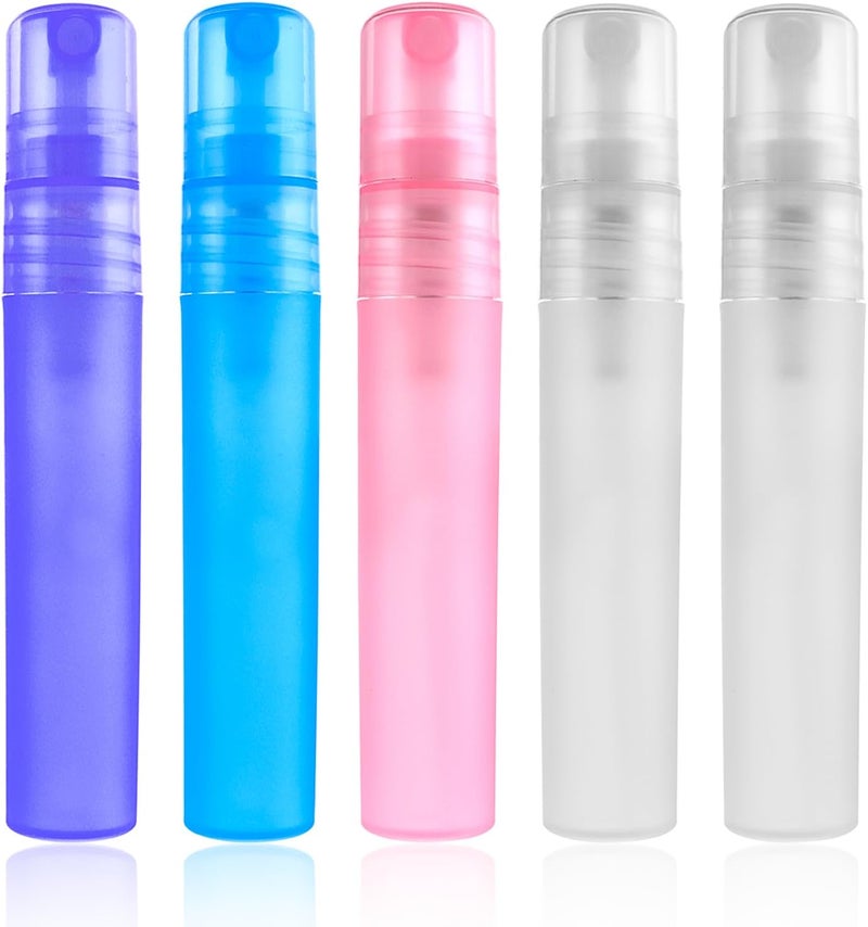 cobee Mini Portable Spray Bottles, Refillable Perfume Bottles Travel Size Small Sample Empty Bottle Containers Travel Outings Spray Boxes Dispensers for Perfume Makeup Remover(5 Packs, 5ml/0.17 oz)