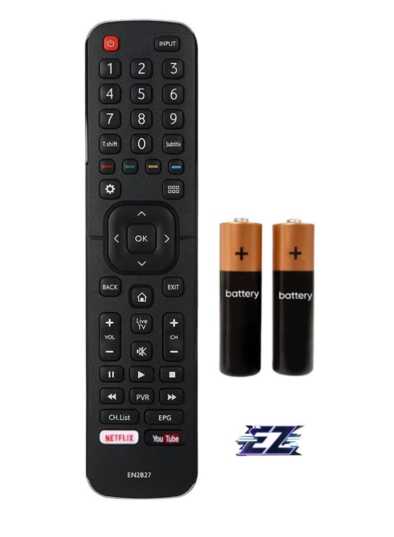 ELTRAZONE Hisense TV Remote Control EN2B27 - Replacement for Hisense 32K3110W, 40K3110PW, 50K3110PW, 40K321UW, 50K321UW, 55K321UW - Image 1