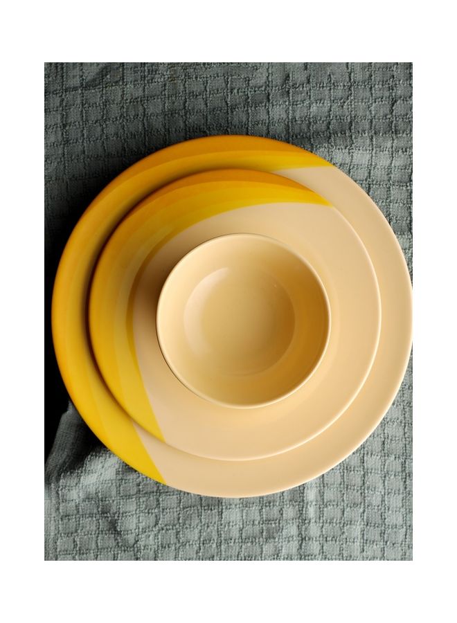 Royalford RF8102 Ribble Designed Melamine Dinner Set, 64 Pcs Beige - Image 4