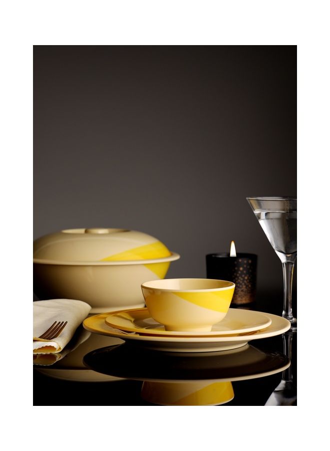 Royalford RF8102 Ribble Designed Melamine Dinner Set, 64 Pcs Beige - Image 5