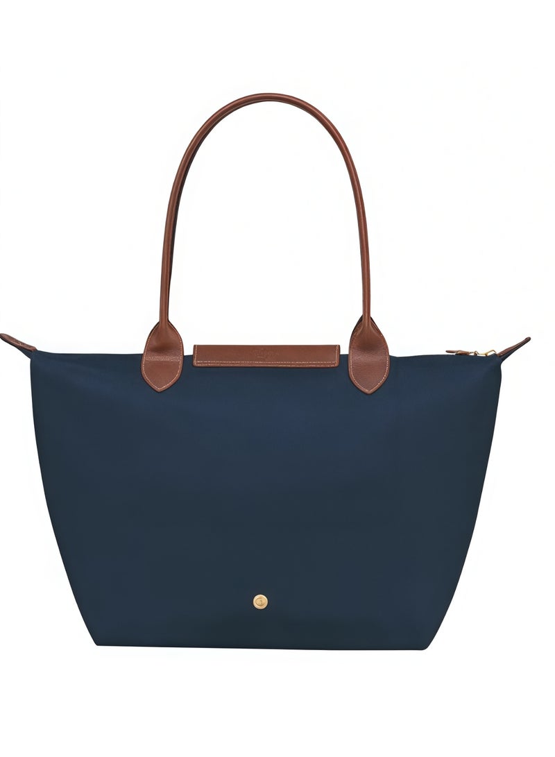 لونج شامب حقيبة نسائية كبيرة من لونشامب، حقيبة يد، حقيبة كتف باللون الأزرق الكلاسيكي - Image 4