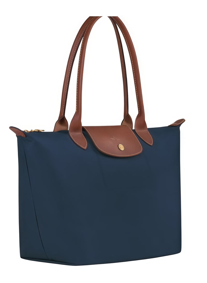 لونج شامب حقيبة نسائية كبيرة من لونشامب، حقيبة يد، حقيبة كتف باللون الأزرق الكلاسيكي - Image 3