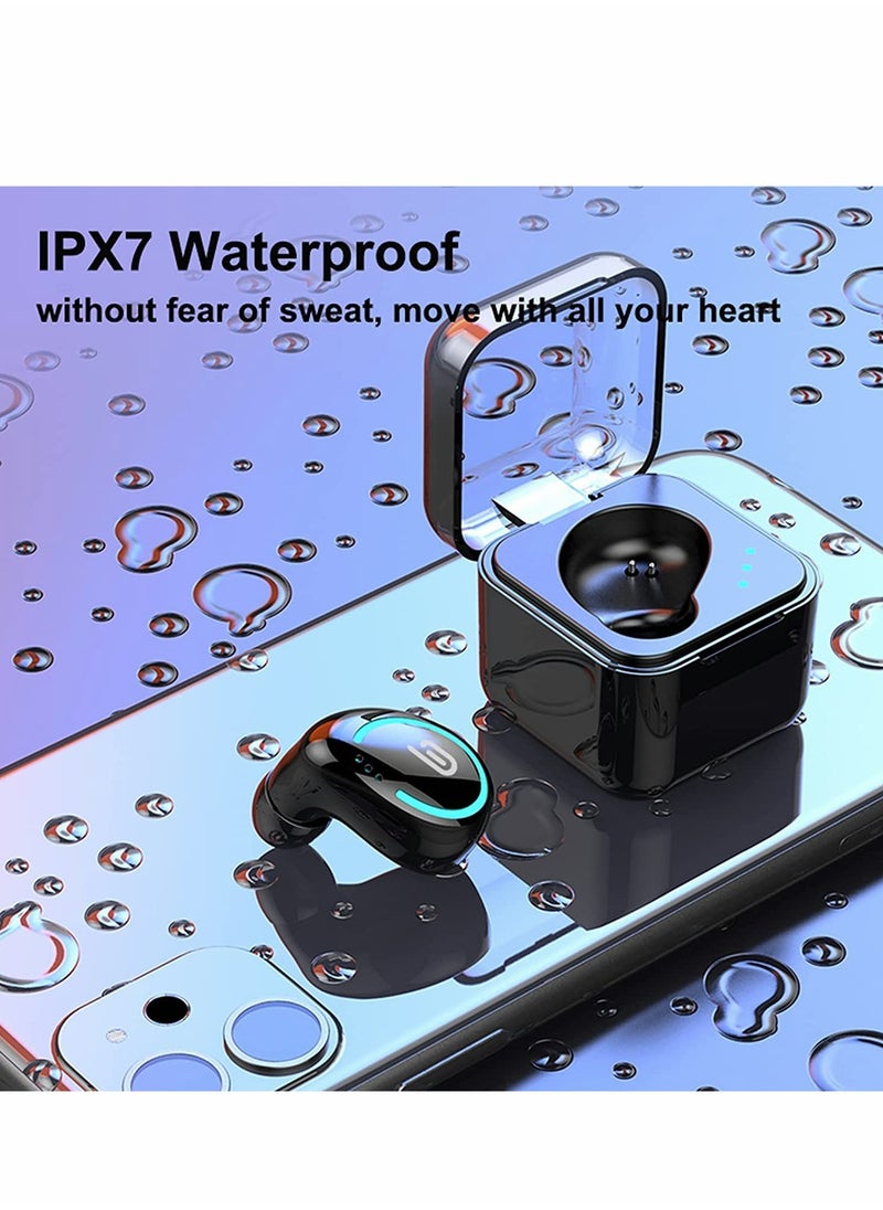 Excefore - Single Bluetooth Earbud Mini Invisible Bluetooth Wireless Hidden Headphone for Work Music Relax Painless for Android Blue Tooth in-Ear Noise Cancelling HD Sound Quality Fast Pairing IPX7 Waterproof - Image 1