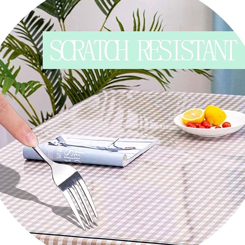 SSFMSF JXFS Rectangular Transparent Crystal Tablecloth, PVC Protective Film Material, Suitable for Dining Room, Living Room and Office, Waterproof and Wear-Resistant Insulation - Image 4