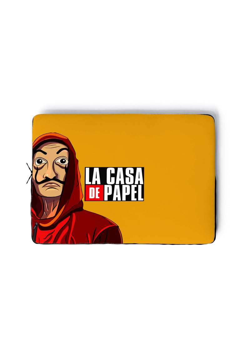 LOUD UNIVERSE Laptop Sleeve 13 inch La Casa De Papel Netflix Money Heist Mask Red Yellow Tablet Sleeve - Image 1