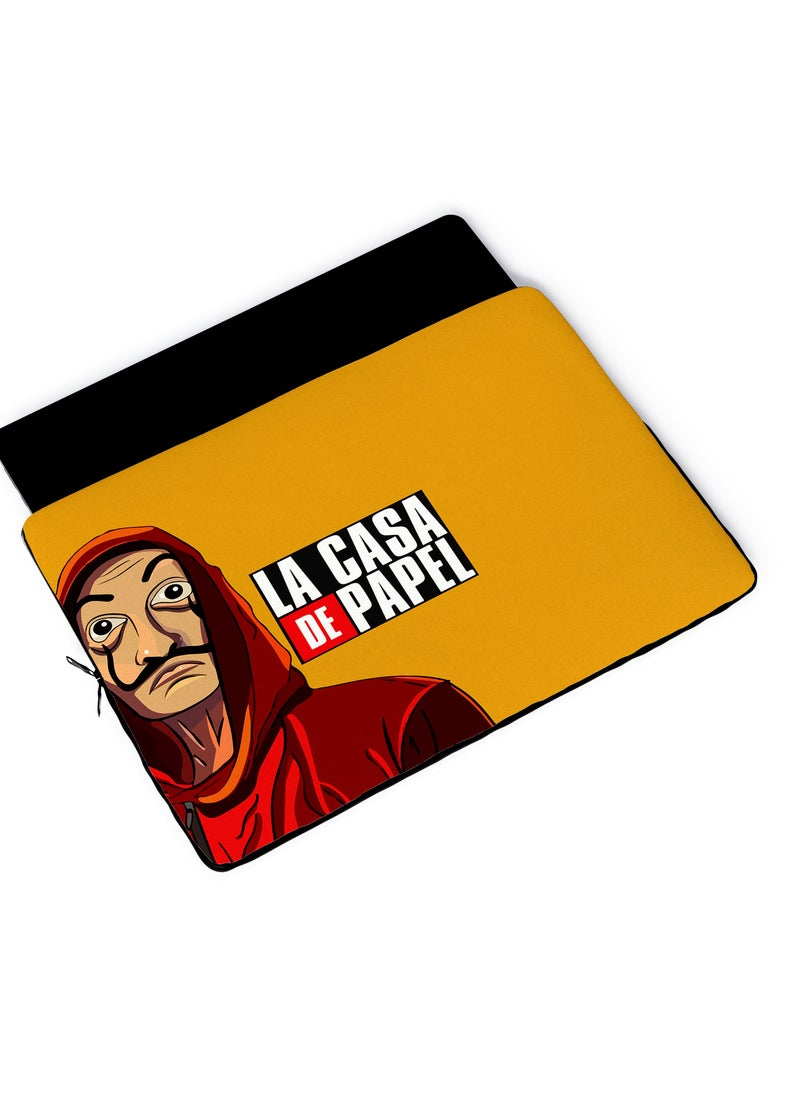 LOUD UNIVERSE Laptop Sleeve 13 inch La Casa De Papel Netflix Money Heist Mask Red Yellow Tablet Sleeve - Image 4