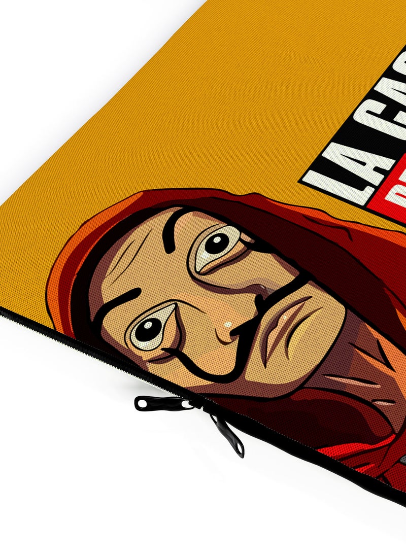 LOUD UNIVERSE Laptop Sleeve 13 inch La Casa De Papel Netflix Money Heist Mask Red Yellow Tablet Sleeve - Image 5