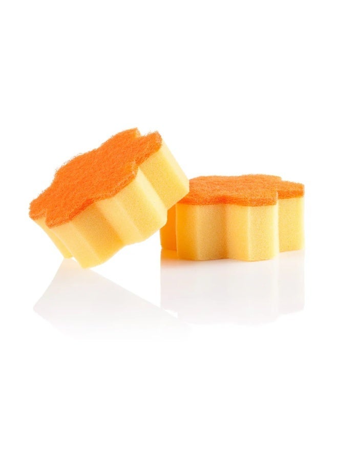 minky Non-Scratch Flower Scourers 2 Pack - Image 3