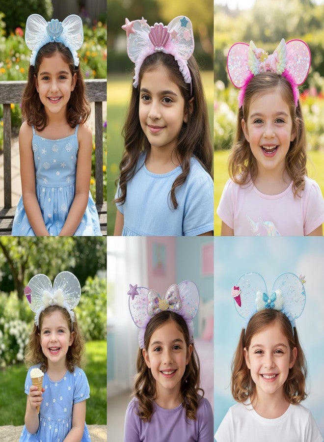 Fairytale Girls Hair Band With Wings and Glitter, Children's Headband Korean style New Rabbit Ears Hair Accessories. (Purple) - Image 4