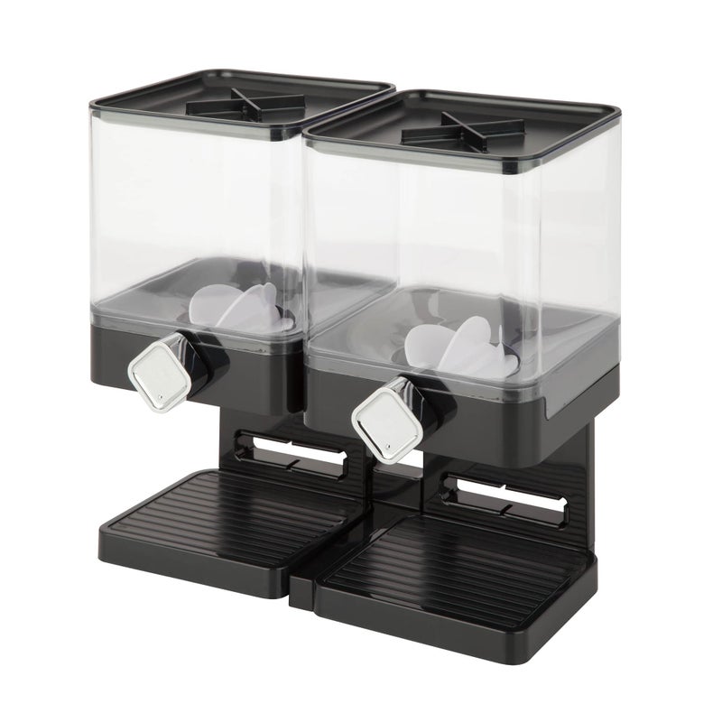 ZevrO HoneyCanDo Zevro Compact Dry Food Dispenser Dual Control BlackChrome 