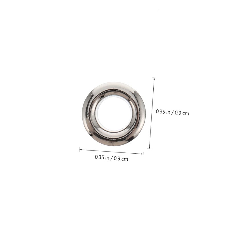 Silver Brass Curtain Grommets 0 9X0 9cm Sliding Fasteners Eyelets for Home Bathroom Living Room Easy Installation - Image 4
