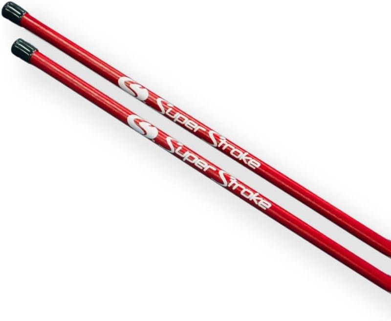 سوبر ستروك عصي محاذاة الجولف من SuperStroke 45 بوصة قضبان من الألياف الزجاجية، مجموعة مساعدة ��دريبية للضربة الكاملة، تساعد في تصحيح وضعية الجسم ودقة التسديد (مجموعة من 2) - Image 1