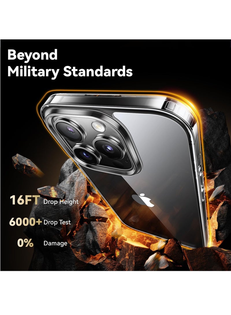 DUSALA Diamond Clear for iPhone 13 Pro Case with 2X Screen Protector + 2X Camera Lens Protector, [Not Yellowing][Military-Grade Protective] Slim Thin Shockproof Phone Case for iPhone 13 Pro, Clear - Image 3