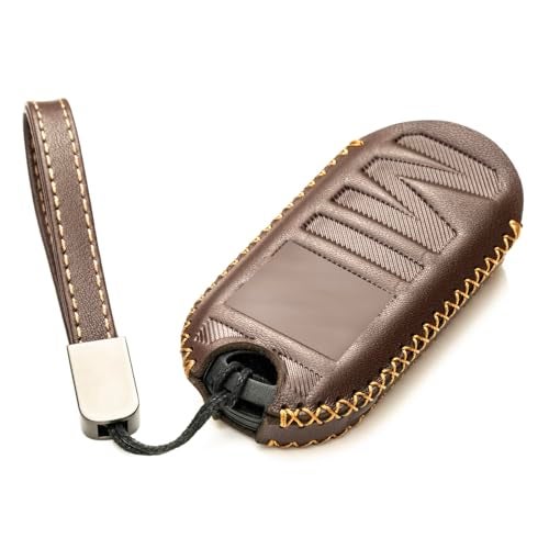Vitodeco Genuine Leather Smart Key Fob Cover Compatible with Mini Countryman S ALL4, Countryman SE ALL4, Cooper 2 Door, Cooper S 4 Door, Convertible (4 Buttons, Brown) - Image 4