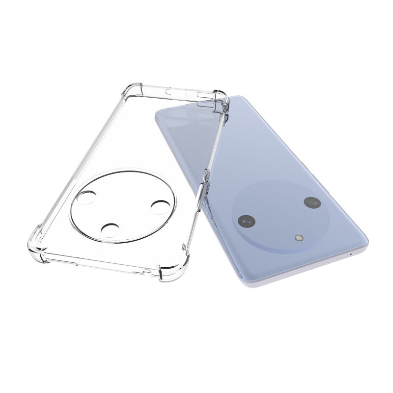 HuHa Case Cover For Honor X50 Shockproof Non-slip Thickening TPU Phone Case(Transparent) - Image 3