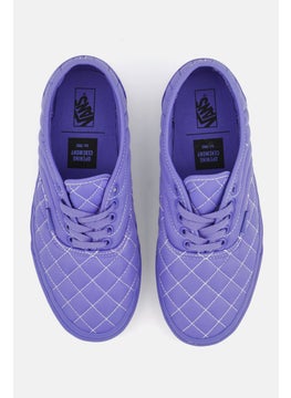 VANS Men Authentic Quilted Lace Up Closure Casual Shoes, Blue  - Image 2
