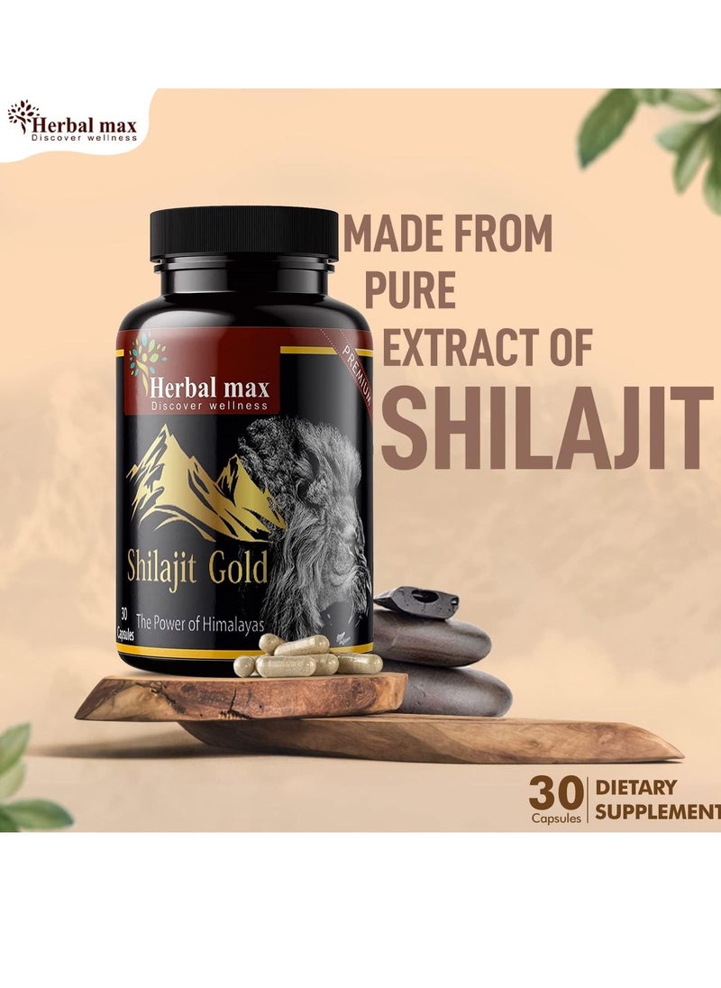 Herbal Max Pack Of 3 Himalayas Shilajit Gold Extract 800 Mg  - Image 2