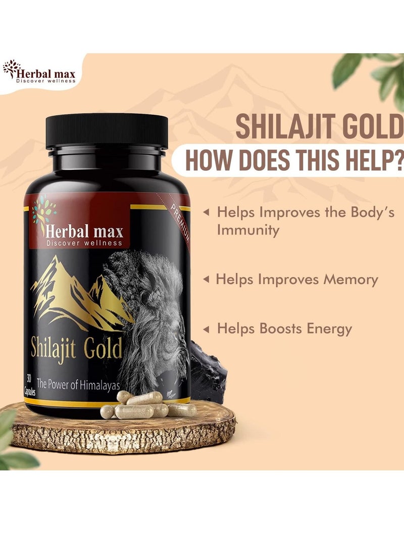 Herbal Max Pack Of 3 Himalayas Shilajit Gold Extract 800 Mg  - Image 5