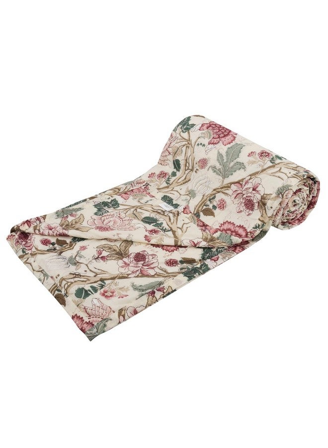 Trance Home Linen Trance Home Linen 100% Cotton Reversible Dohar Single Bed Size | Jaipuri Printed Artisan Block Design Blanket | Soft Lightweight Ac Comforter Quilt (56"X88", Malhaar Red), 200 TC  - Image 3