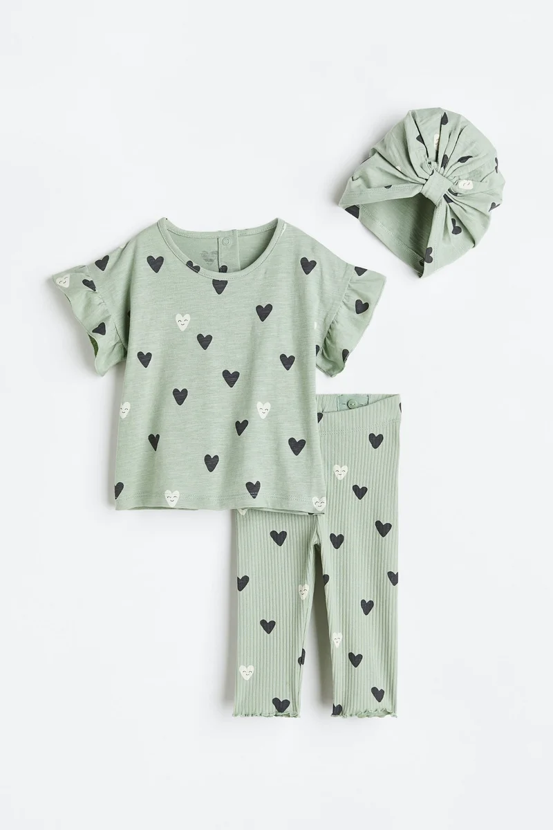 H&M 3-piece jersey set
