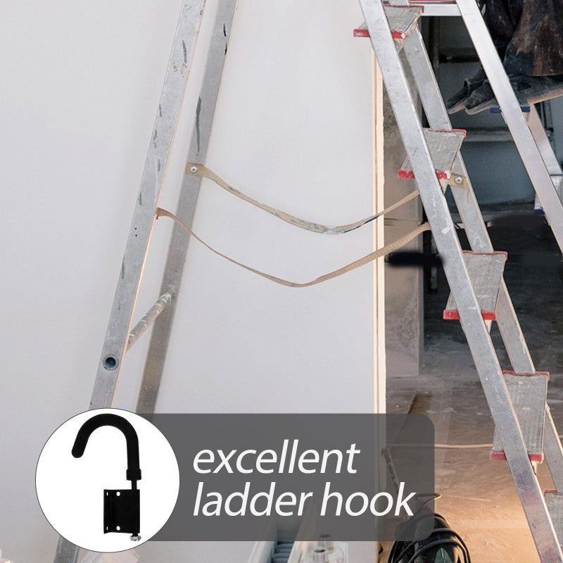 Heavy Duty Ladder Hooks 2Pcs for Roofing Outdoor Work Steel Construction - Image 5
