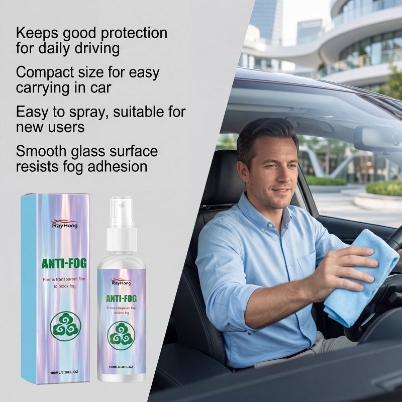 RAYHONG Anti-Fog Spray Car Windshield Rearview Mirror Cleaner  Defogger - Image 5